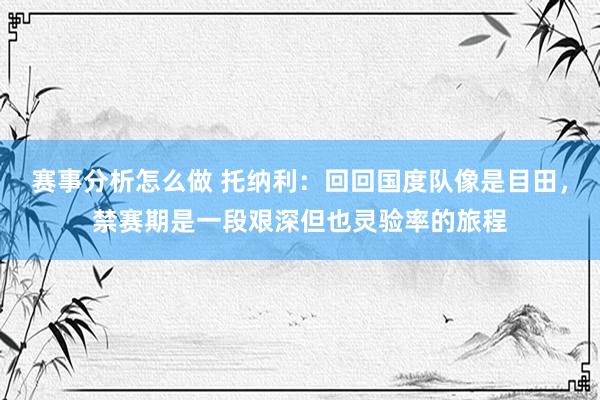 赛事分析怎么做 托纳利：回回国度队像是目田，禁赛期是一段艰深但也灵验率的旅程