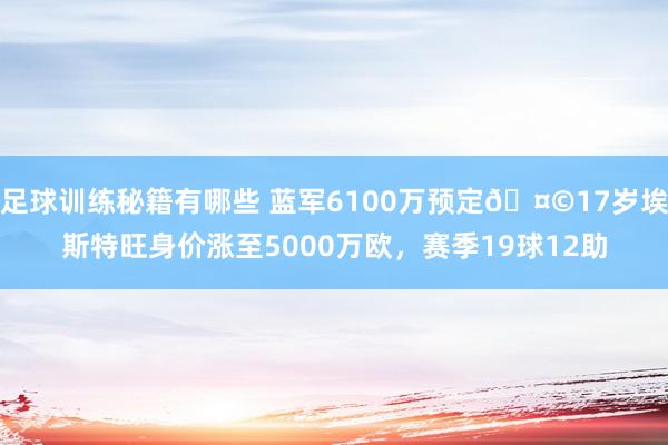 足球训练秘籍有哪些 蓝军6100万预定🤩17岁埃斯特旺身价涨至5000万欧，赛季19球12助