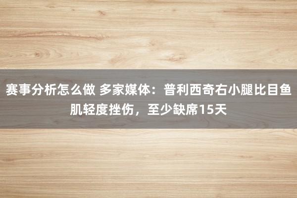 赛事分析怎么做 多家媒体：普利西奇右小腿比目鱼肌轻度挫伤，至少缺席15天