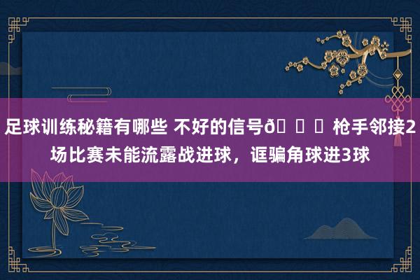 足球训练秘籍有哪些 不好的信号😕枪手邻接2场比赛未能流露战进球，诓骗角球进3球