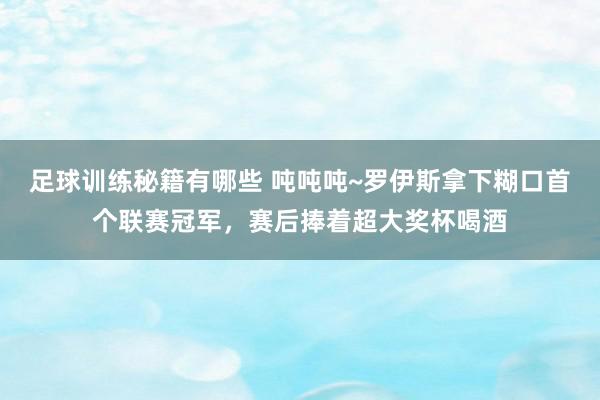 足球训练秘籍有哪些 吨吨吨~罗伊斯拿下糊口首个联赛冠军，赛后捧着超大奖杯喝酒