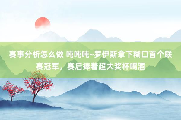 赛事分析怎么做 吨吨吨~罗伊斯拿下糊口首个联赛冠军，赛后捧着超大奖杯喝酒