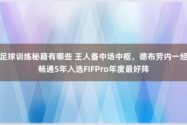 足球训练秘籍有哪些 王人备中场中枢，德布劳内一经畅通5年入选FIFPro年度最好阵